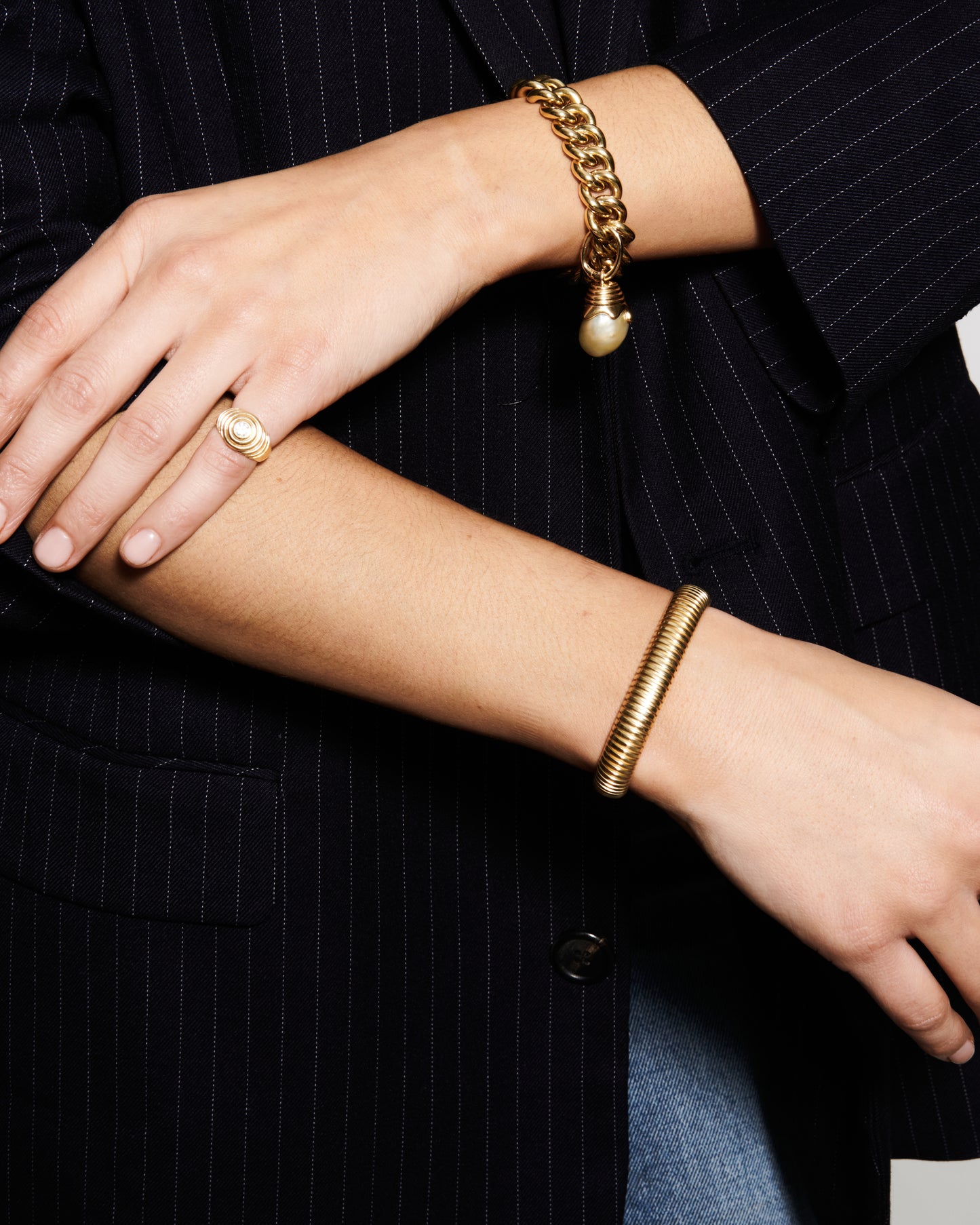 Honey Drip Baroque Pearl Charm