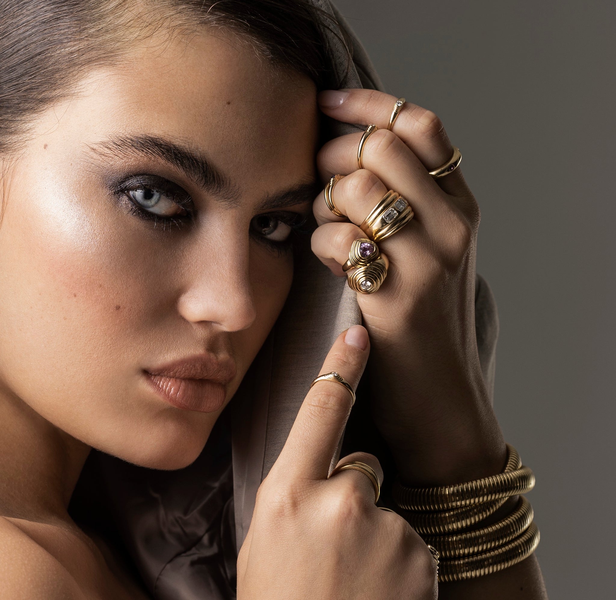 Model with Deborah Pagani Jewelry