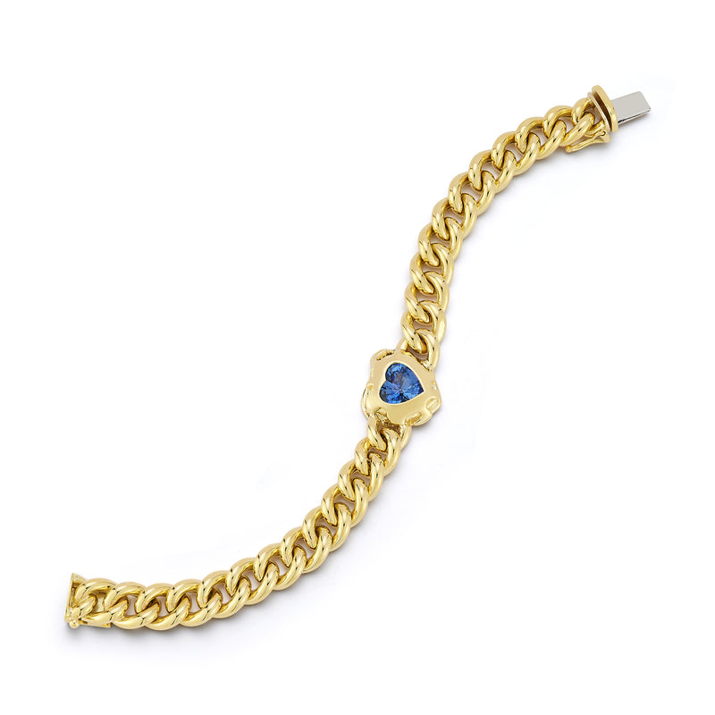 Honey Heart Drip Bracelet Blue Sapphire