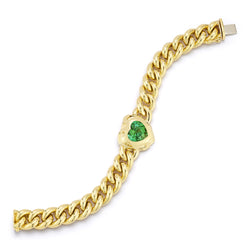 Honey Heart Drip Bracelet Green Tourmaline
