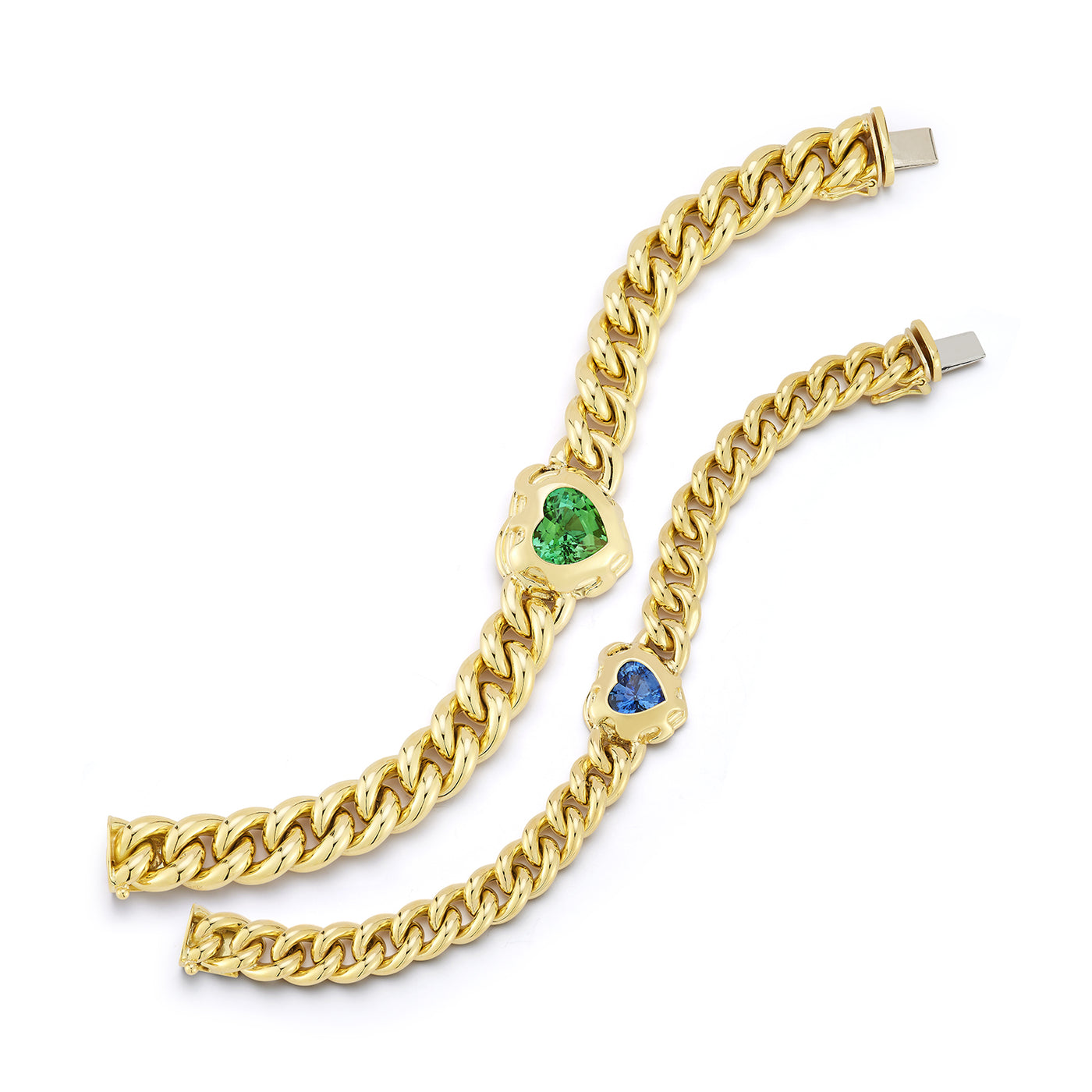 Honey Heart Drip Bracelet Green Tourmaline