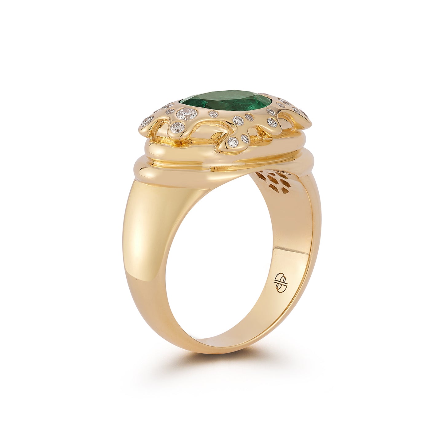 Honey Drip Ring Emerald