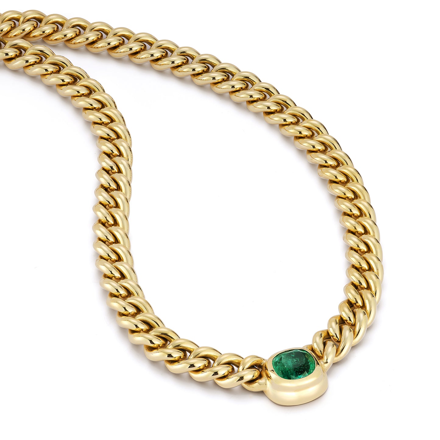 Emerald Honey Link Necklace
